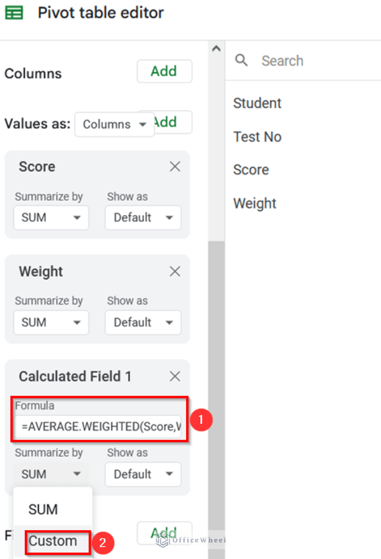 How to Use Weighted Average Formula in Google Sheets
