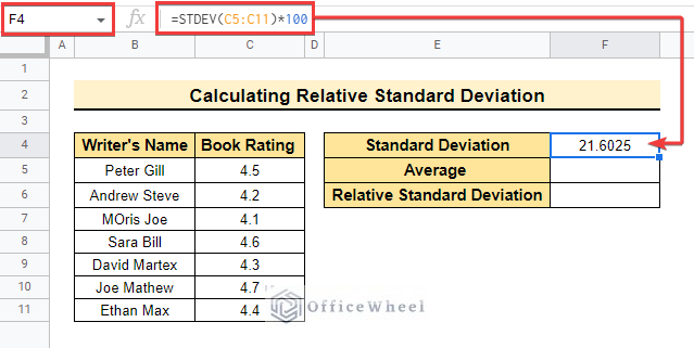 calculating standard deviation 