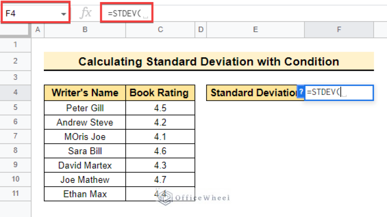 How to Calculate Standard Deviation in Google Sheets