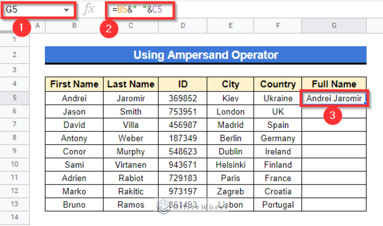 How to Add Space with CONCATENATE in Google Sheets