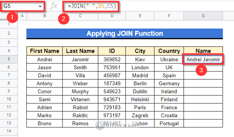 How to Add Space with CONCATENATE in Google Sheets