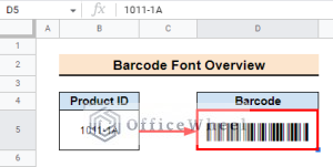 How to Apply Barcode Font in Google Sheets (With Easy Steps)