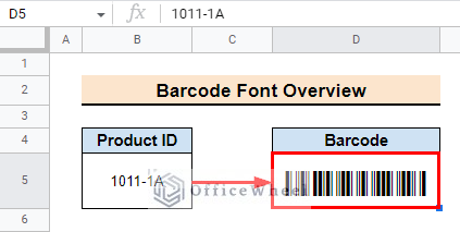 overview image of How to apply Barcode Font in Google Sheets