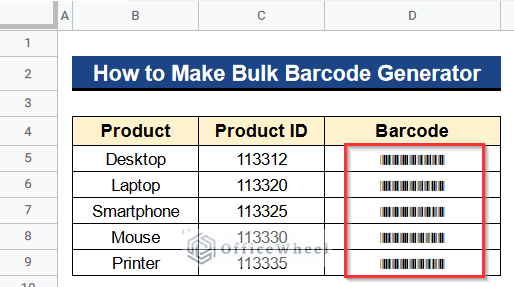 Output After Using Libre Barcode 39 Font