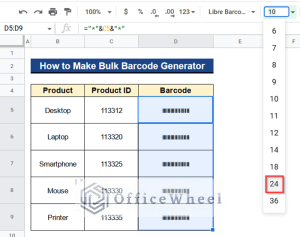 How to Make Bulk Barcode Generator in Google Sheets
