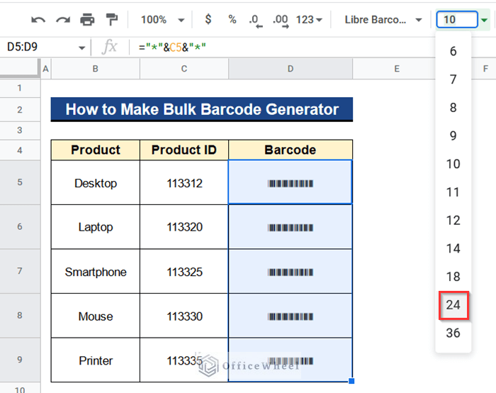 How To Make Bulk Barcode Generator In Google Sheets