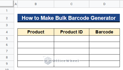 Making a Dataset to Create Bulk Barcode Generator in Google Sheets