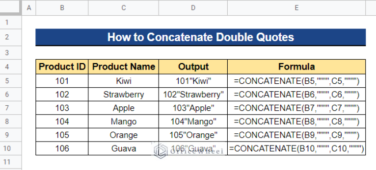 how-to-concatenate-double-quotes-in-google-sheets-3-ways