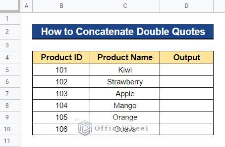 How to Concatenate Double Quotes in Google Sheets