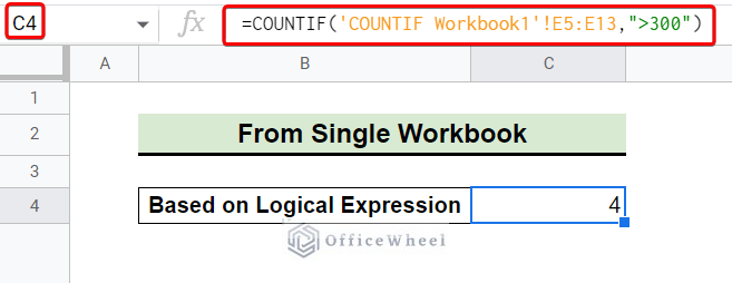 countif from another workbook based on logical expression