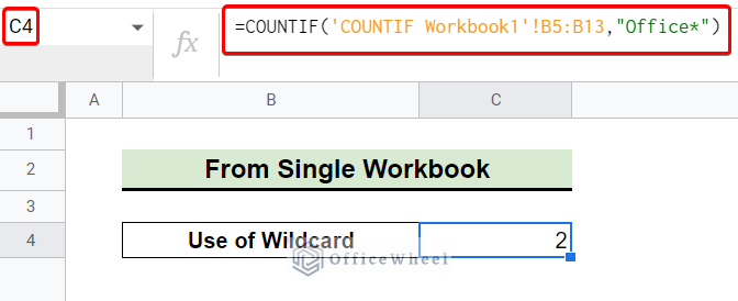use of wildcard