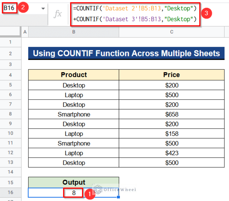 How to Use COUNTIF Function with OR Logic in Google Sheets