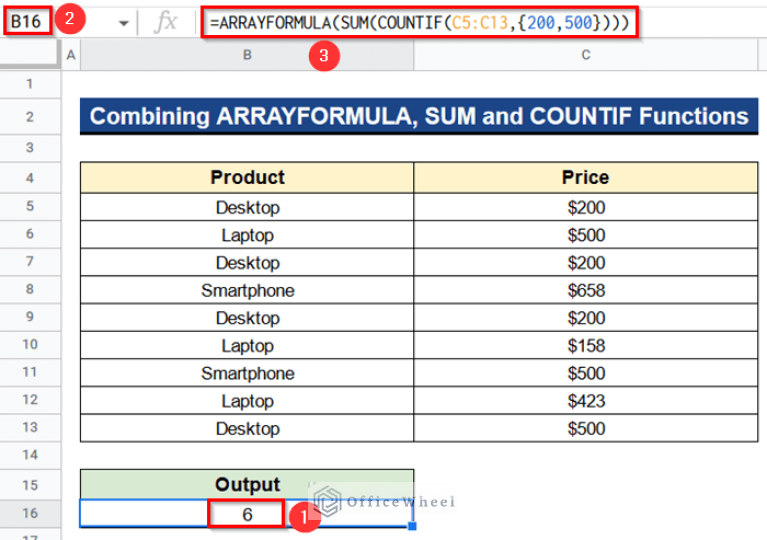 How to Use COUNTIF Function with OR Logic in Google Sheets