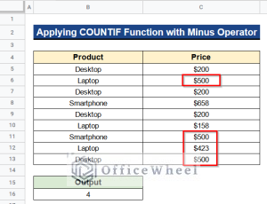 How to Use COUNTIF Function with OR Logic in Google Sheets