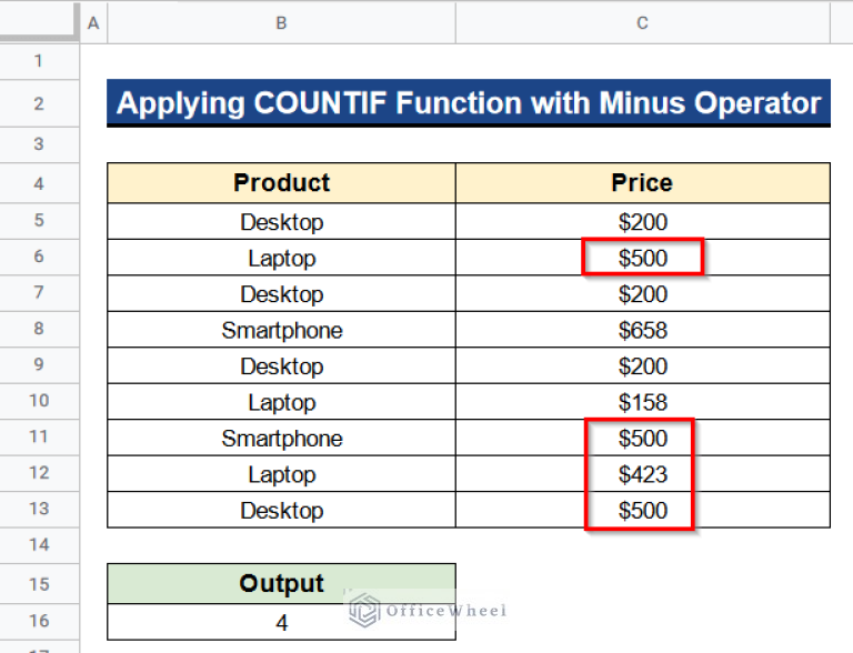 How to Use COUNTIF Function with OR Logic in Google Sheets