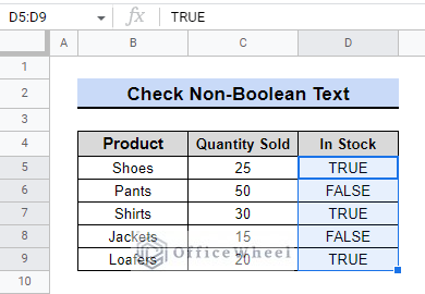 final output after data format in google sheets