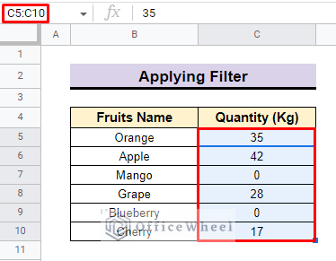 outcome of find and replace blank cells in google sheets