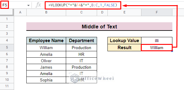 find output in desired cell
