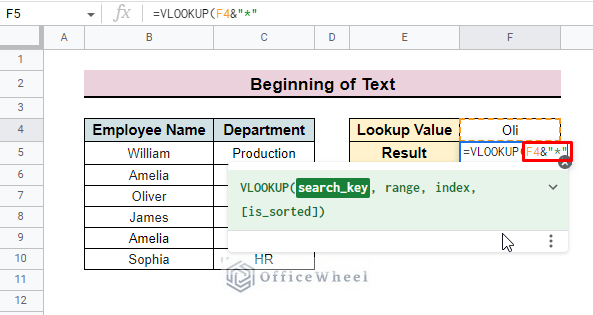add wildcard character in vlookup 