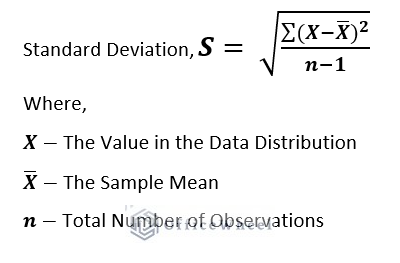 Basic Formula of Standard Deviation