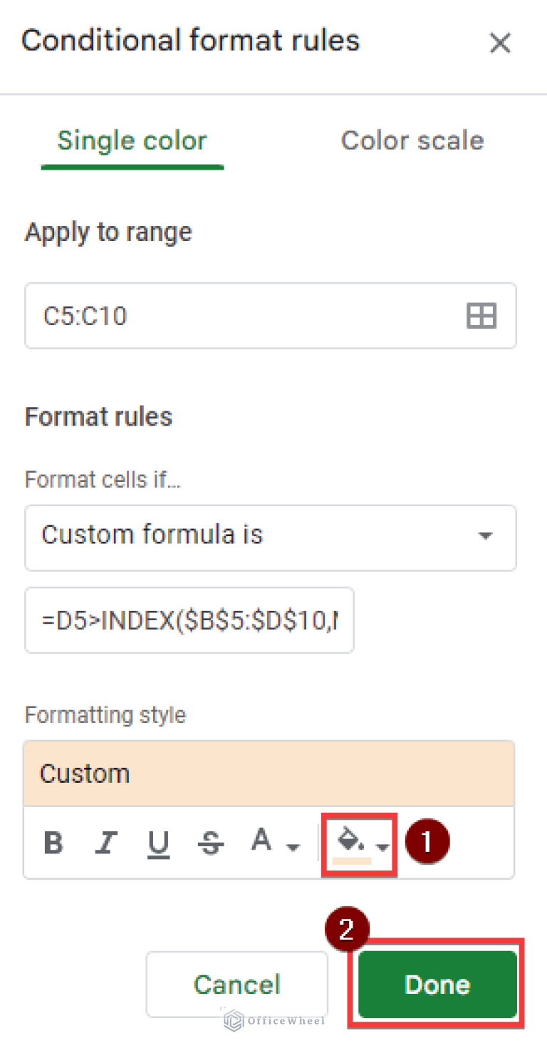 Google Sheets Conditional Formatting With INDEX MATCH google-sheets-conditional-formatting-with-index-match