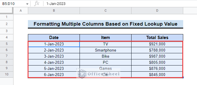 Selecting multiple columns