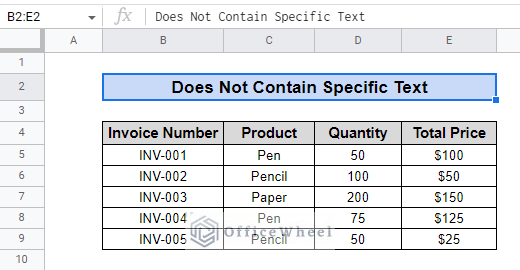 data for countif cell does not contain specific text