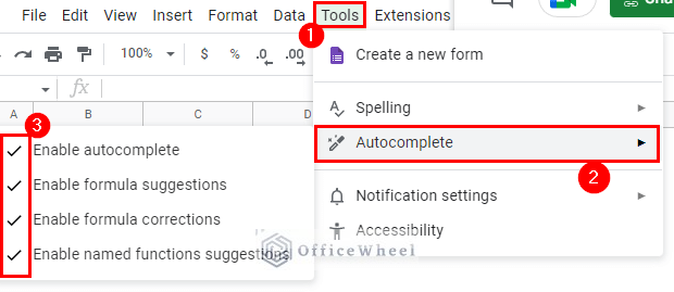 check all the options in autocomplete