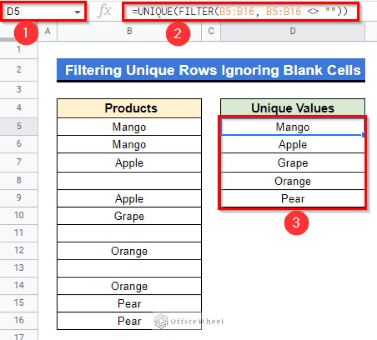 How to Filter Unique Rows in Google Sheets (4 Easy Ways)