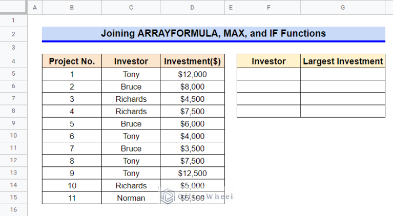 How to Find Largest Value in Column in Google Sheets (7 Ways)