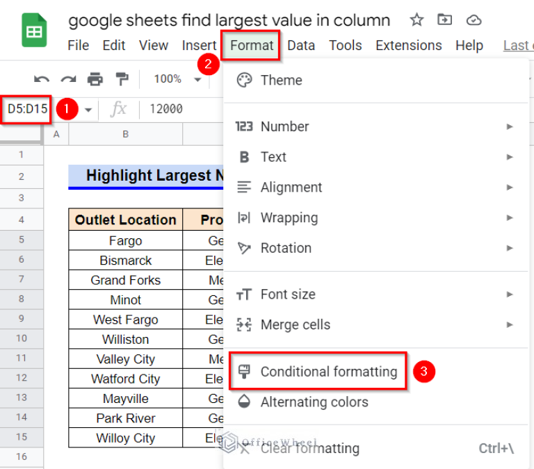 How to Find Largest Value in Column in Google Sheets (7 Ways)