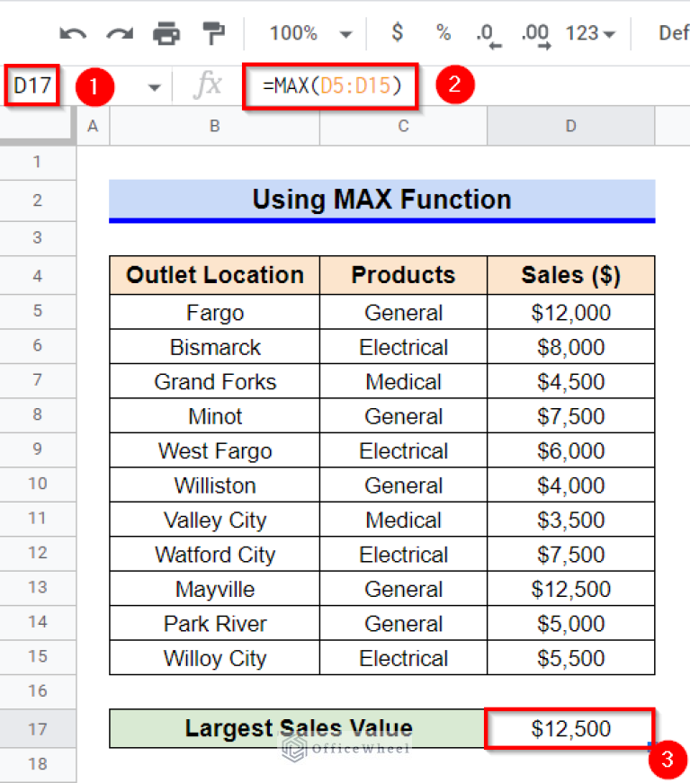 how-to-find-largest-value-in-column-in-google-sheets-7-ways