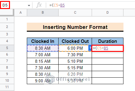 add simple formula in google sheets