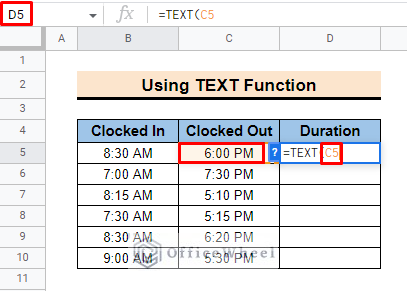 input value in the google sheets