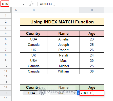 apply index function
