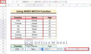 Use of Google Sheets INDEX MATCH in Multiple Columns