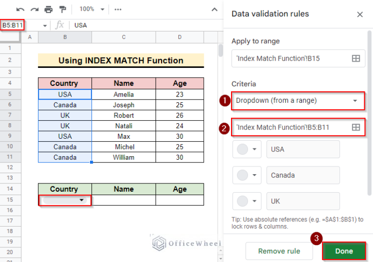 Use of Google Sheets INDEX MATCH in Multiple Columns