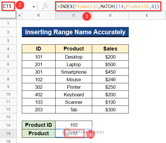 Showing Wrong Result for Putting Range Name Incorrectly