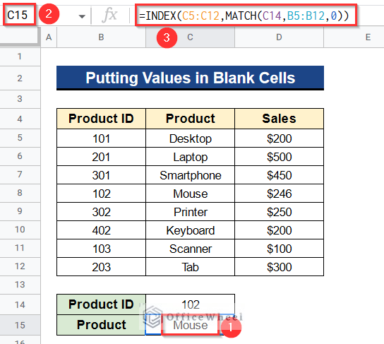 Entering Formula after Putting A Value in Blank Cell