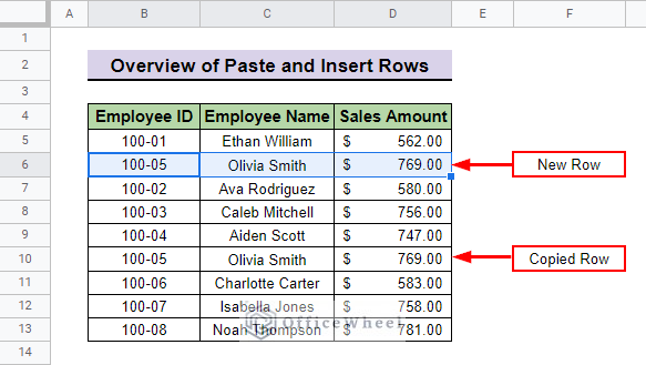 overview image for How to Paste and Insert Rows in Google Sheets