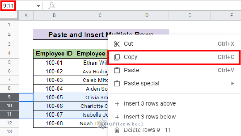 How to Paste and Insert Rows in Google Sheets (3 Easy Ways)