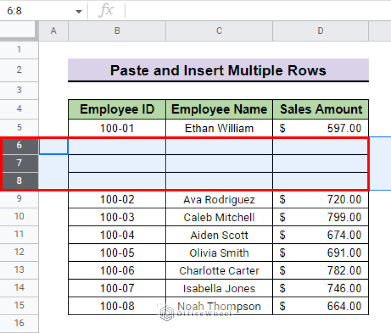 How to Paste and Insert Rows in Google Sheets (3 Easy Ways)