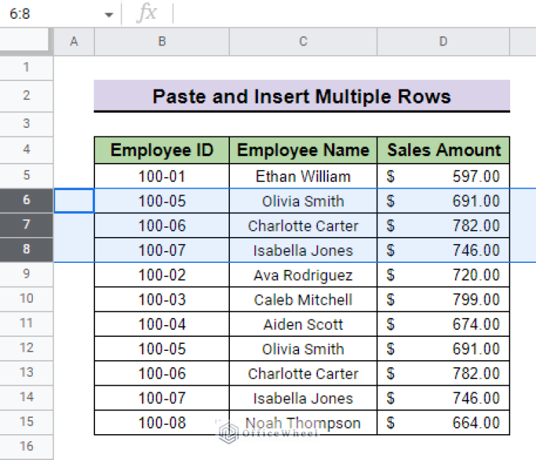 How to Paste and Insert Rows in Google Sheets (3 Easy Ways)