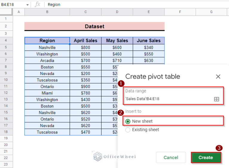 Google Sheets Add Calculated Field for Pivot Table with COUNTIF