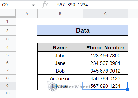 data to remove spaces between words in google sheets