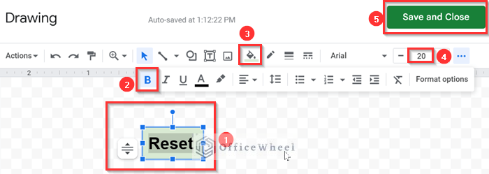 Formatting Button after Drawing