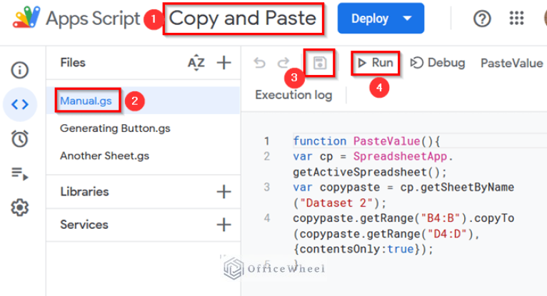 How to Copy and Paste Values Using Apps Script in Google Sheets