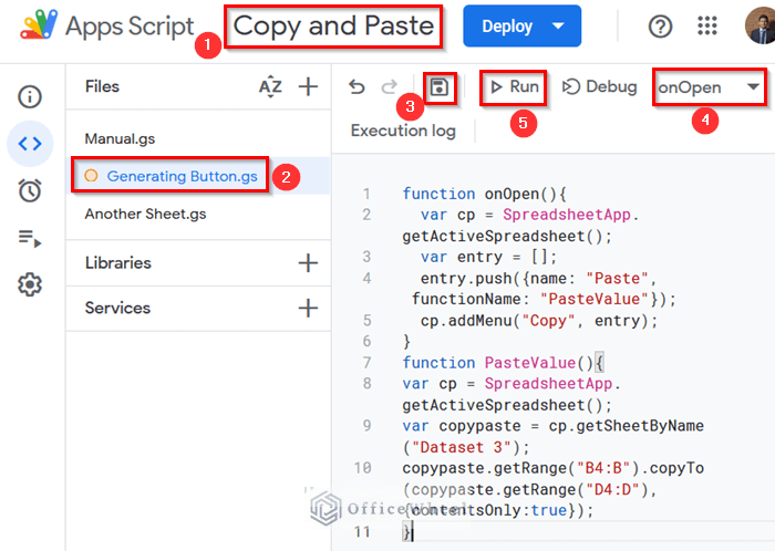 How to Copy and Paste Values Using Apps Script in Google Sheets