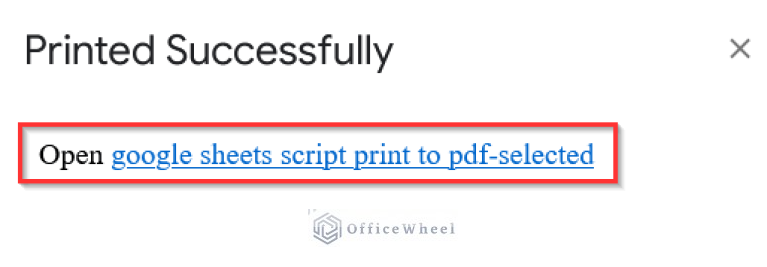 How to Print to PDF Using Apps Script in Google Sheets
