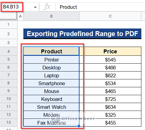Dataset to Exporting Predefined Range to PDF
